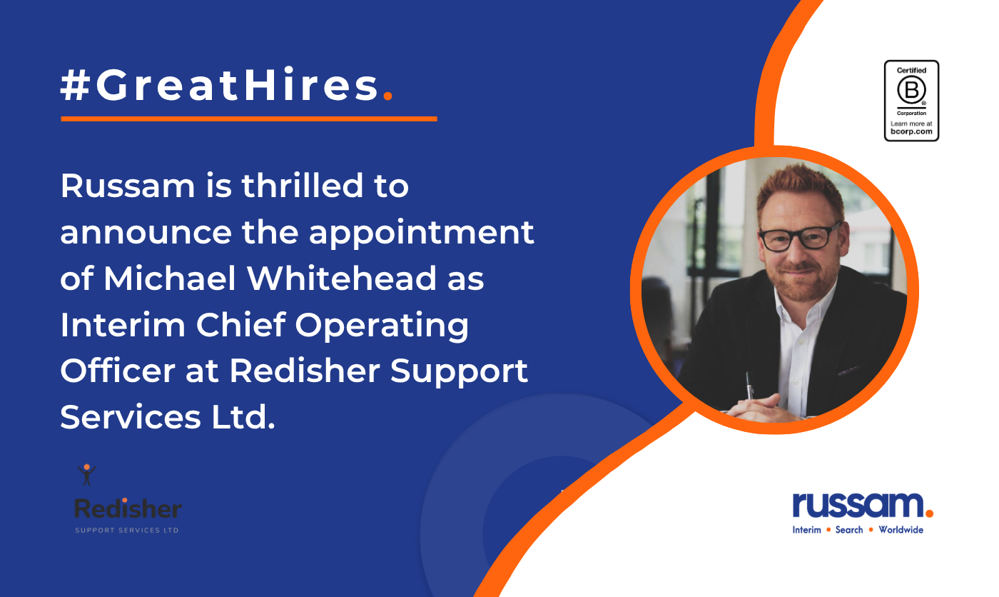 Michael Whitehead appointed Interim Chief Operating Officer at Redisher Support Services by Russam