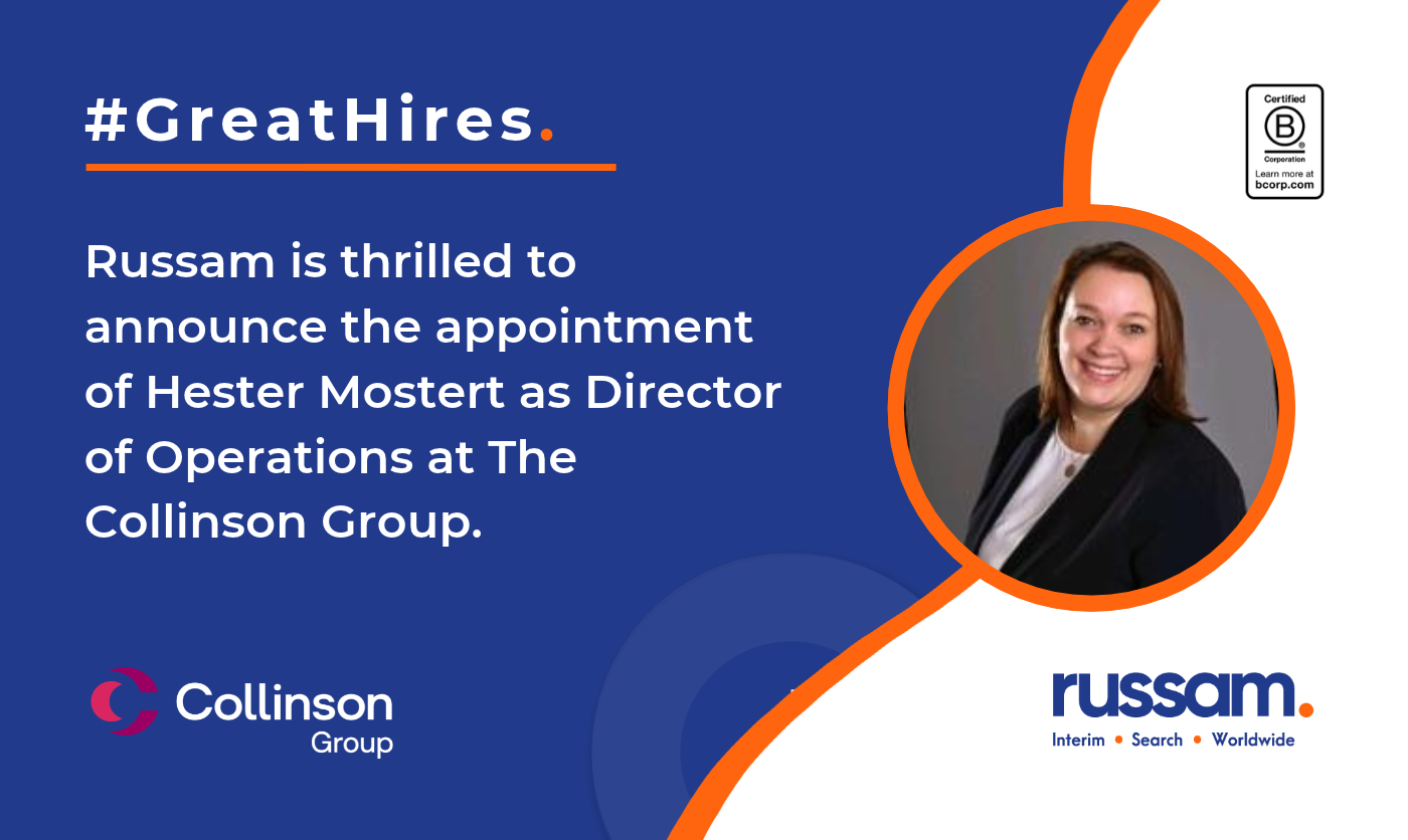 Hester Mostert, appointed Director of Operations at The Collinson Group with support from Russam.